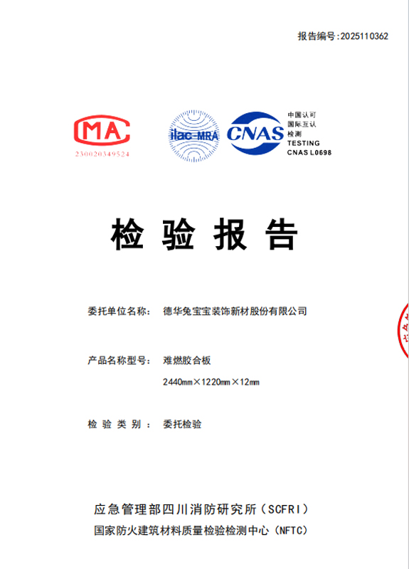 燃烧性能检测报告